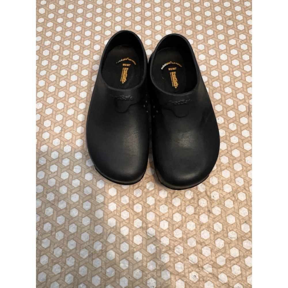 TredSafe Slip Resistant Work Shoes Black Clogs Men's 5  Women's 7
